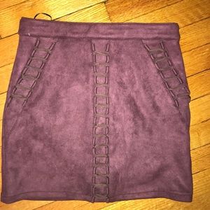 Suede Maroon LF Skirt
